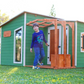 Modern Wooden Playhouse with Garden Fence  | Budget Friendly