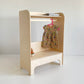 Handcrafted Wooden Montessori Open Wardrobe | Scandinavian Design - Birch