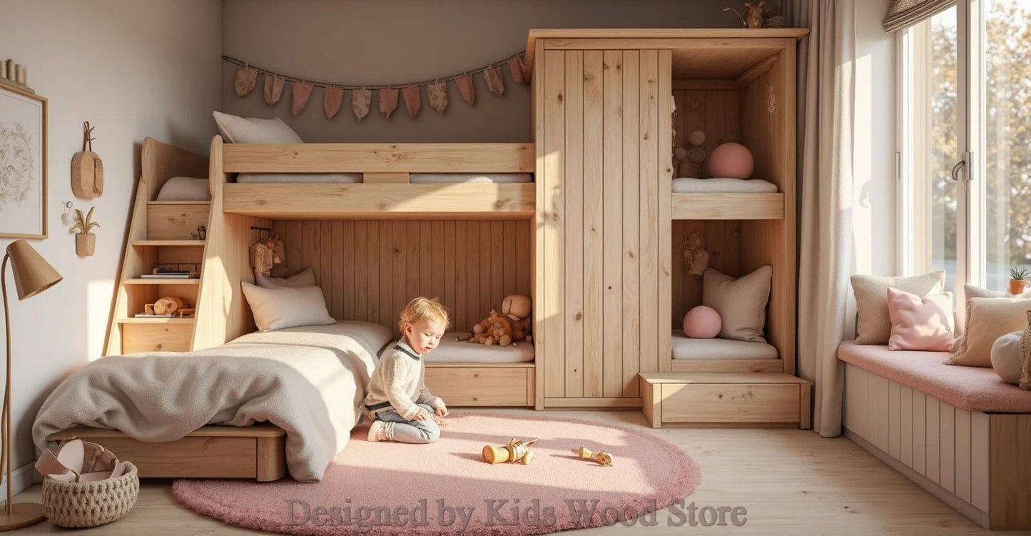 Anpassbare Kinderzimmer im skandinavischen Stil | Kids Wood Store