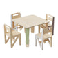 Handcrafted Wooden Montessori Table + 4 Chair Set  | Scandinavian Design - Birch