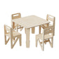 Handcrafted Wooden Montessori Table + 4 Chair Set  | Scandinavian Design - Birch