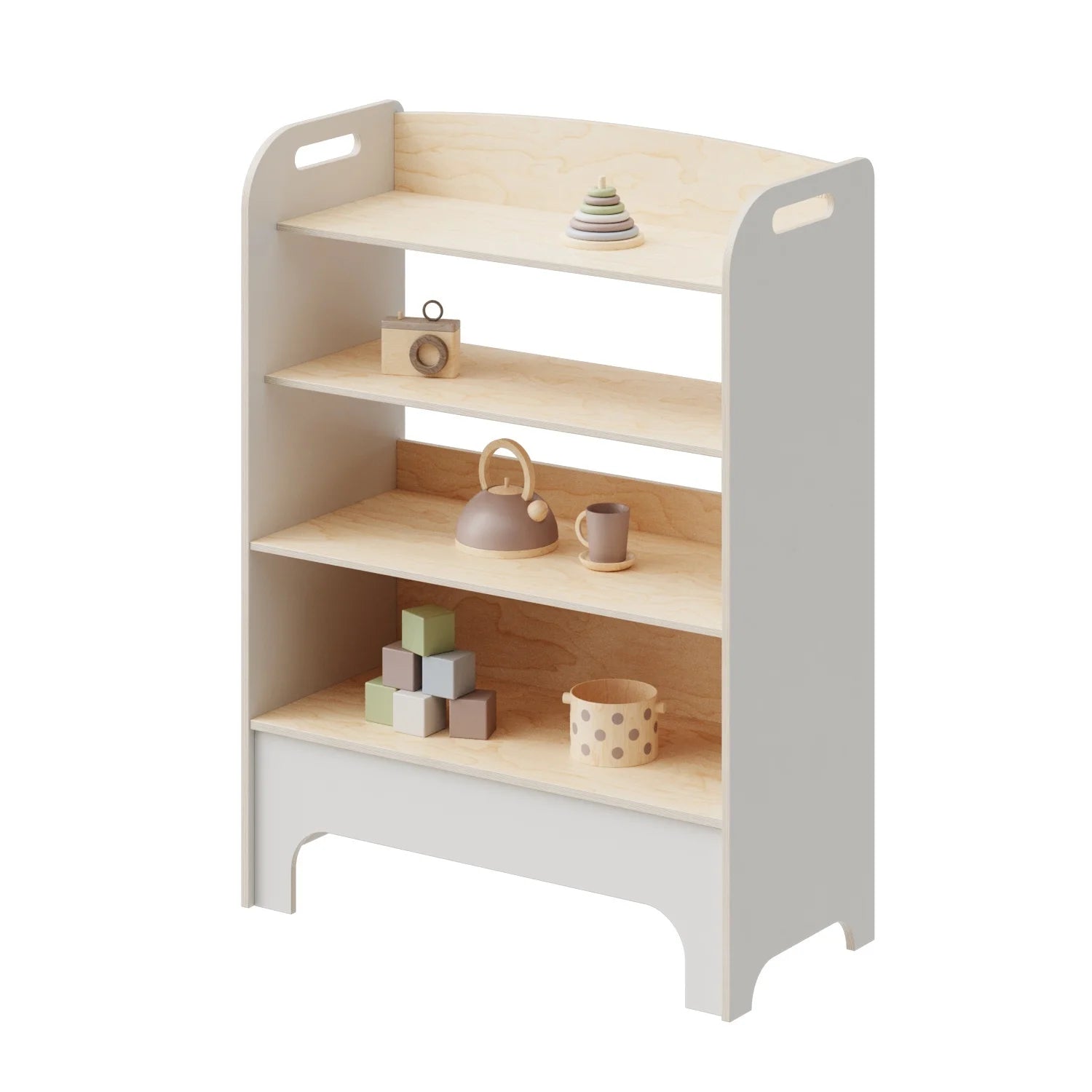 Handcrafted Wooden Toy Rack | Scandinavian Design - Birch – Kids Wood Store