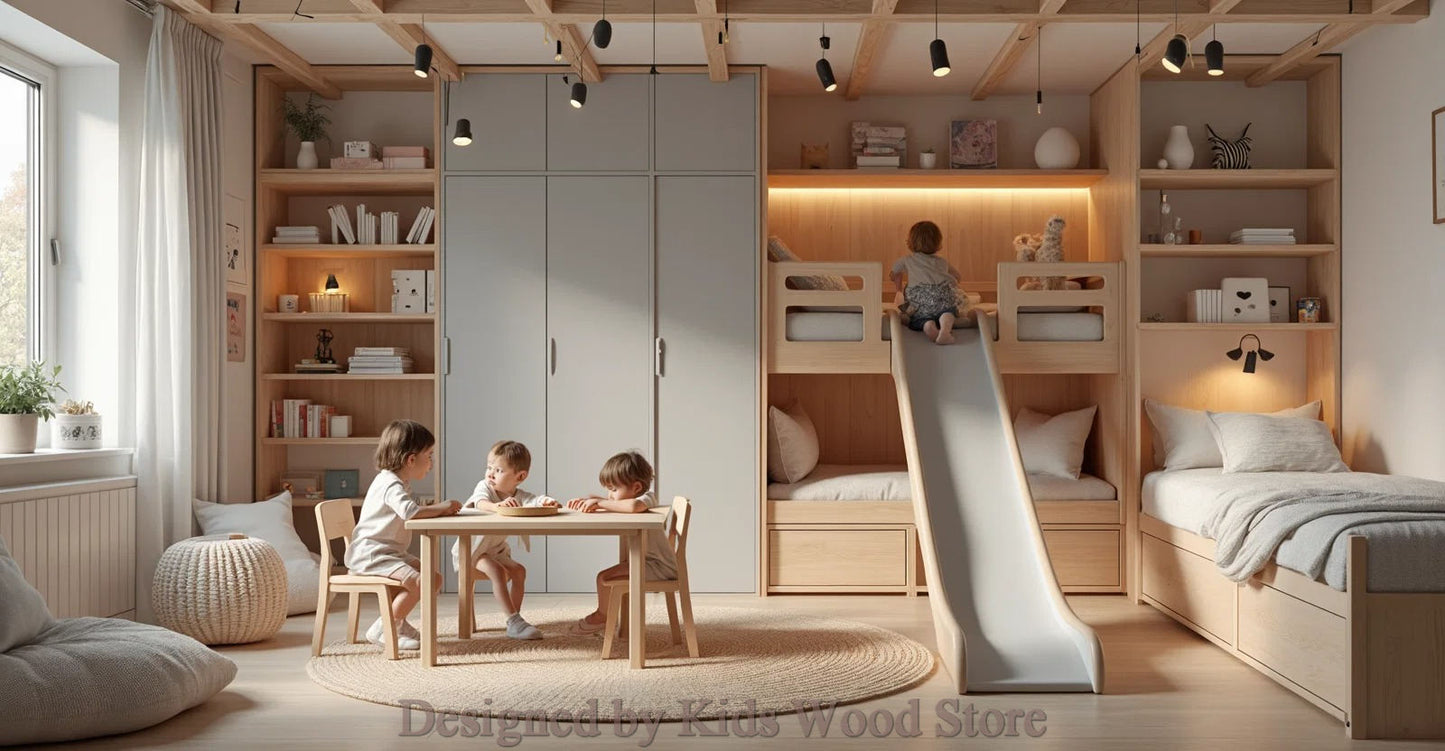 Anpassbare Kinderzimmer im skandinavischen Stil | Kids Wood Store