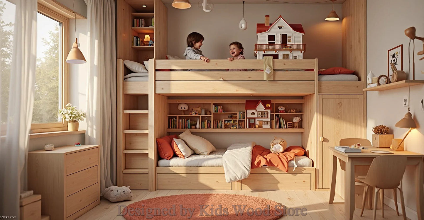 Anpassbare Kinderzimmer im skandinavischen Stil | Kids Wood Store