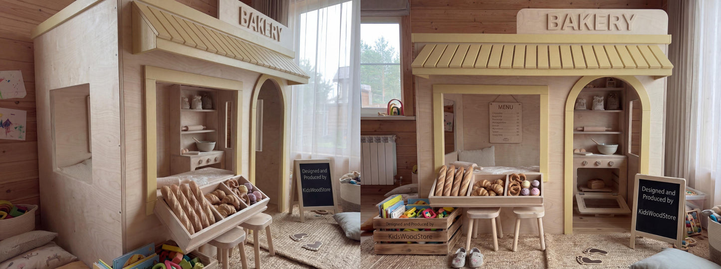 Kids Play Village 5-in-1 | Workshop, School, Police, Grocery & Bakery