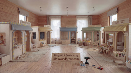 Kids Play Village 5-in-1 | Workshop, School, Police, Grocery & Bakery