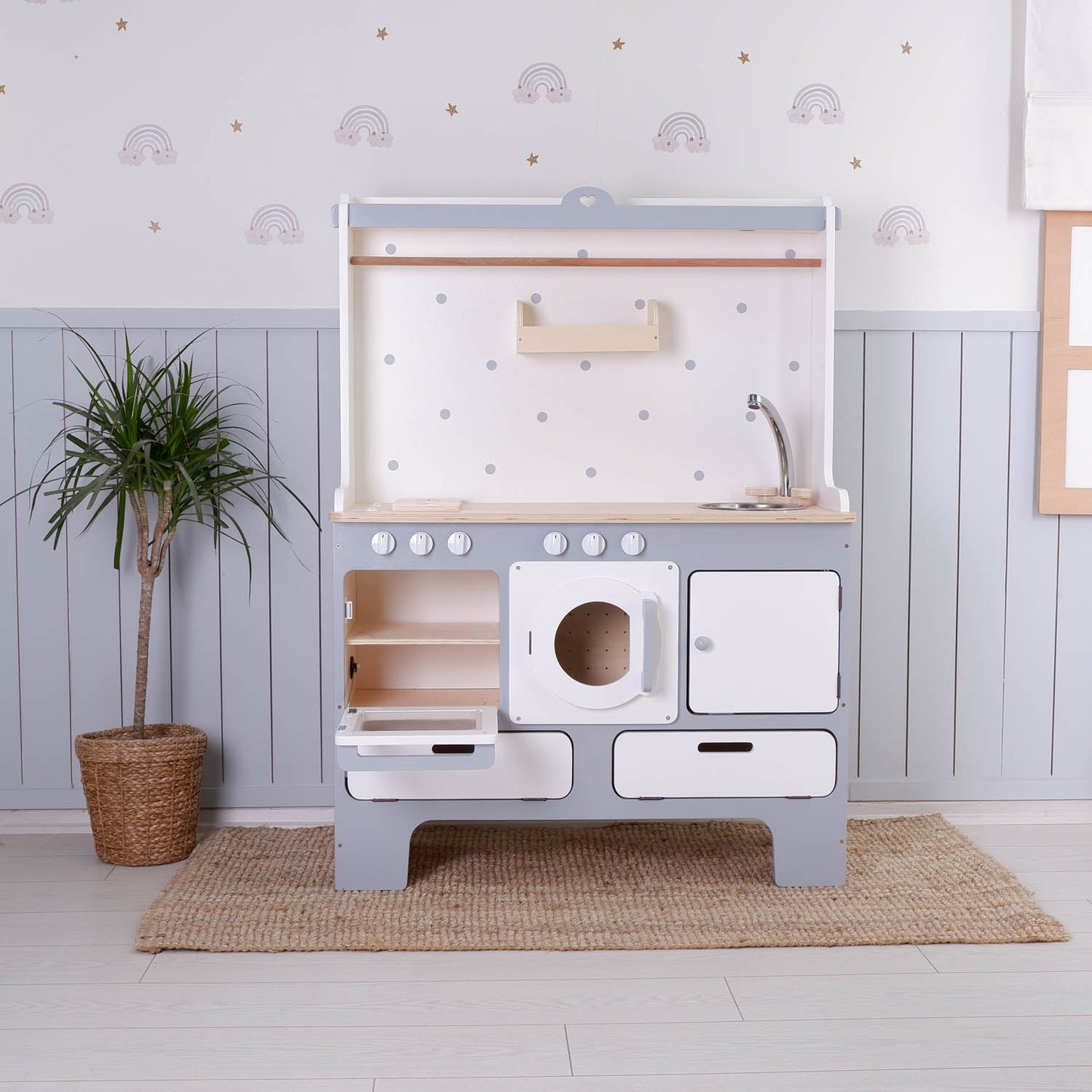 For 10 Years Biggest Wooden Play Kitchen | Customizable Designs. Pretend Play