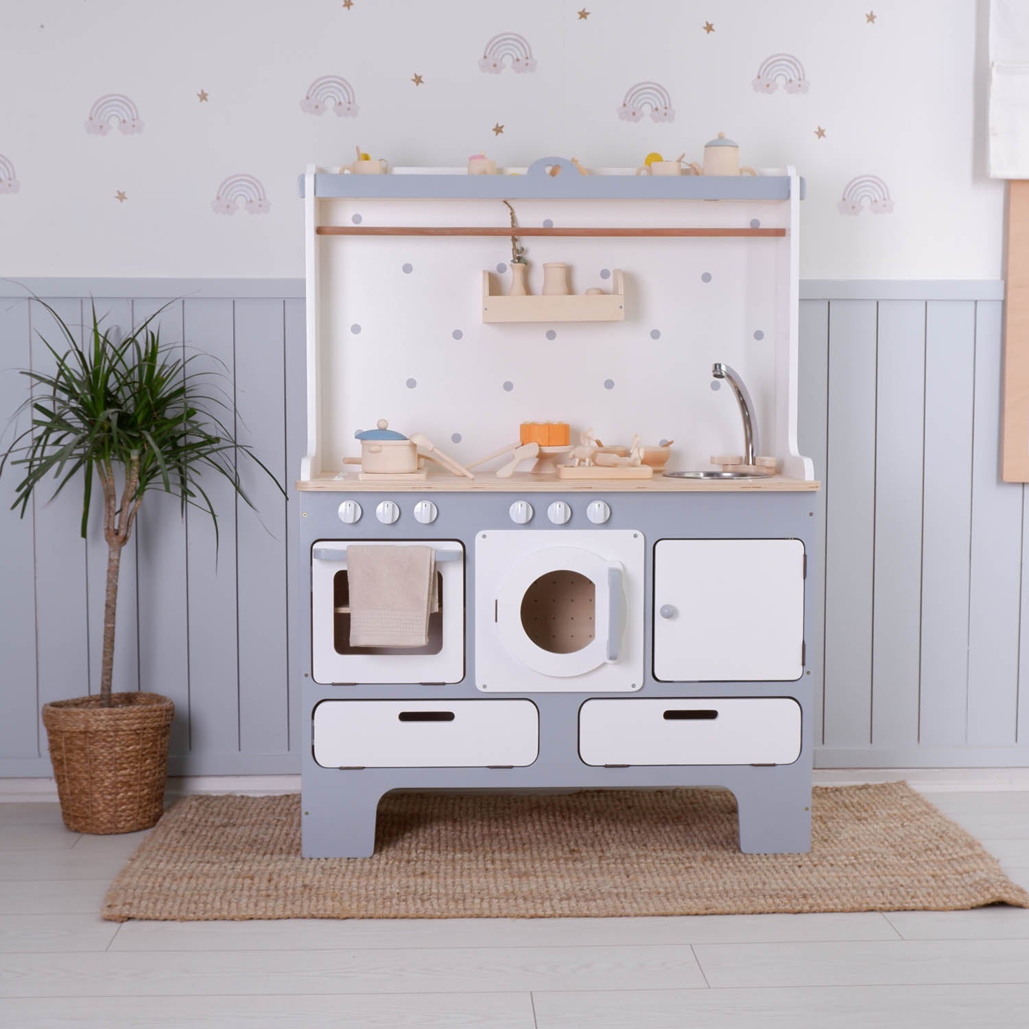 Wooden play food store aldi