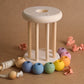 Montessori Classic Rolling Ball Zylinderspielzeug mit Schnürspielzeug Rainbow Balls