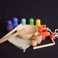 Küçük Çocuklar için Renk Ayırma Etkinlikleri Montessori Gökkuşağı Oyuncak Bardaklar ve Toplar