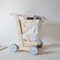 Çocuk Simüle Ev Süpermarket Aperatif Alışveriş Sepeti Bebek Arabası El Arabası 3-6 Yaşındaki Bebek Ahşap Oyuncaklar 