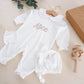 Personalisiertes Coming-Home-Outfit, personalisiertes Baby-Mädchen-Krankenhaus-Outfit, Neugeborenes-Mädchen-Coming-Home-Outfit, personalisiertes Geschenk für Neugeborene