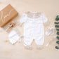 Personalisiertes Coming-Home-Outfit, Baby-Mädchen-Coming-Home-Outfit, personalisiertes Geschenk für Neugeborene, personalisiertes Baby-Mädchen-Krankenhaus-Outfit
