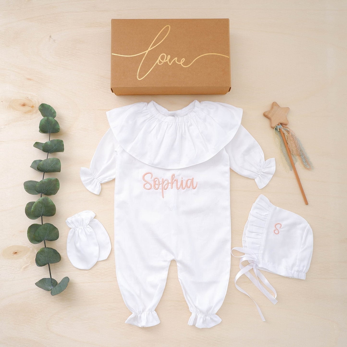 Personalized coming home outfit,Baby girl coming home outfit,Personalized gift for newborn,Customized baby girl hospital outfit