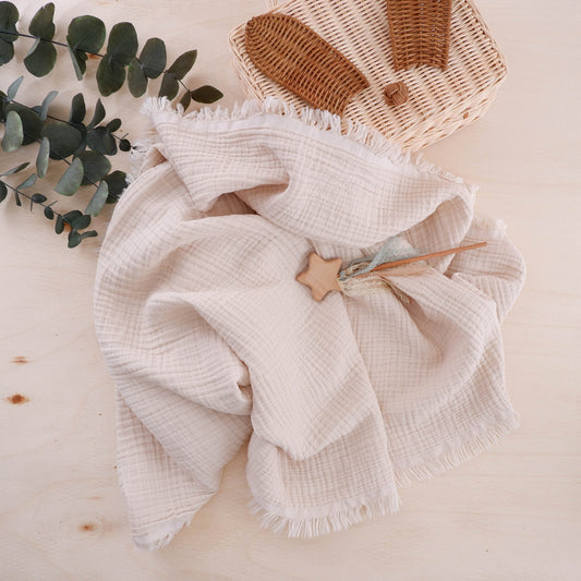 Muslin Baby Blanket With Name, Custom Baby Blanket,Organic Blanket, Personalized Soft Muslin Baby Wrap