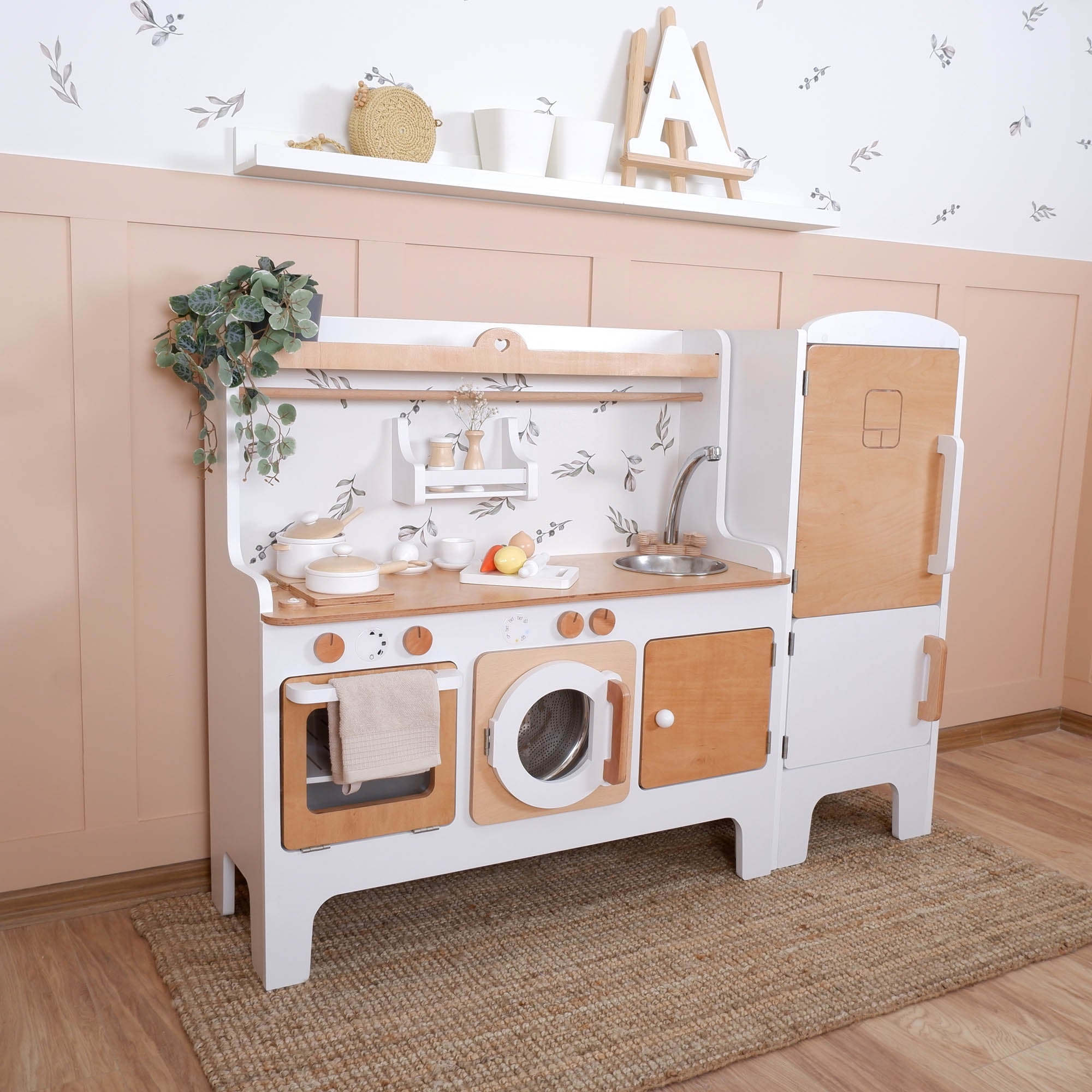 Kids kitchen shop wooden set