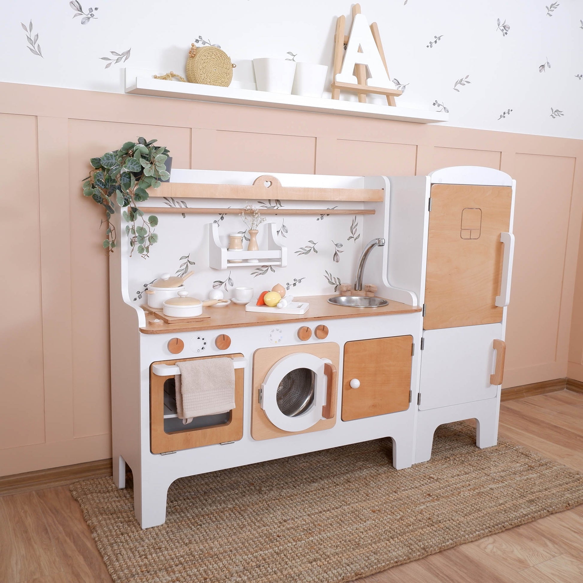 Customizable Wooden Play Kitchen | Best role playing game - Kids Wood Store