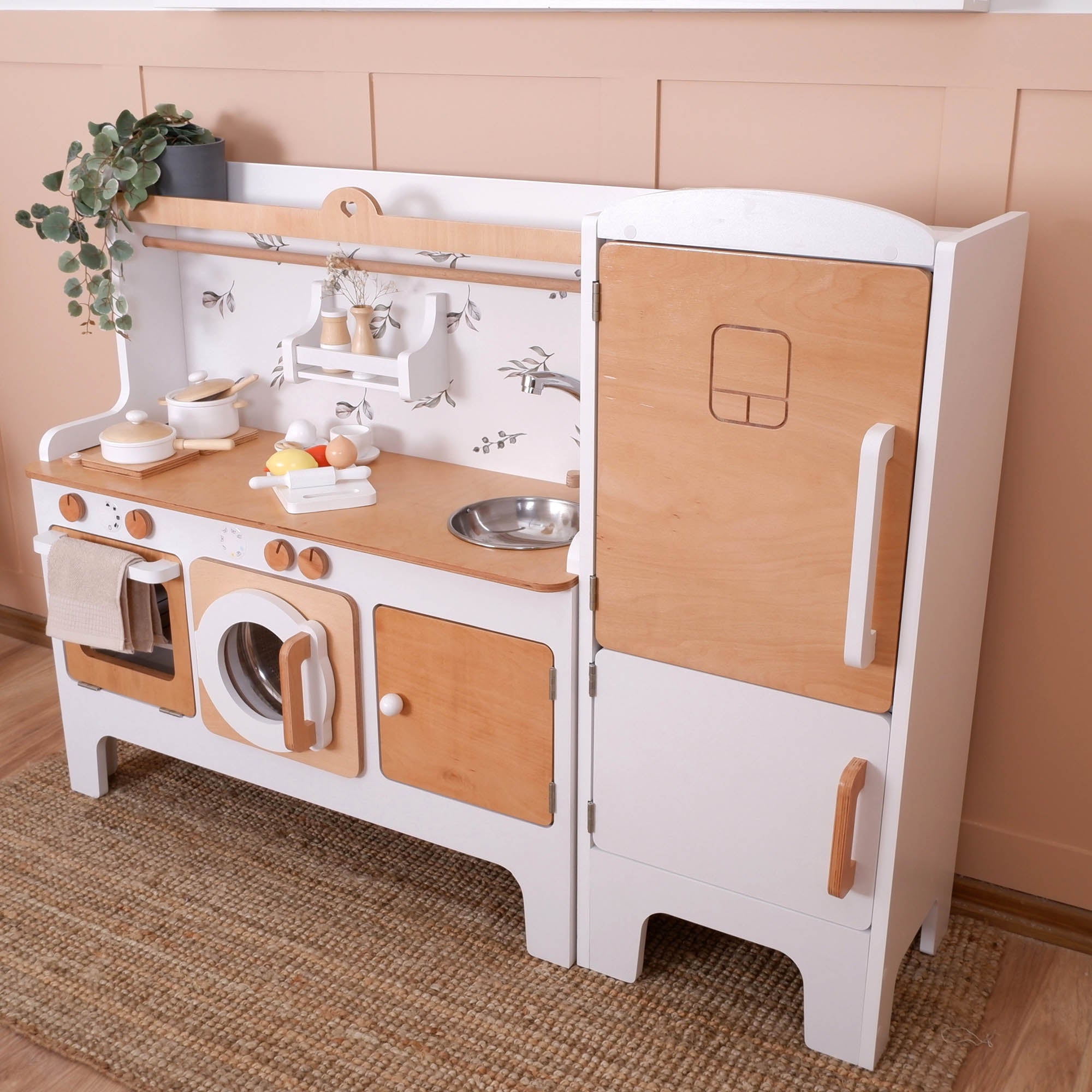 Wooden play deals kitchen sale