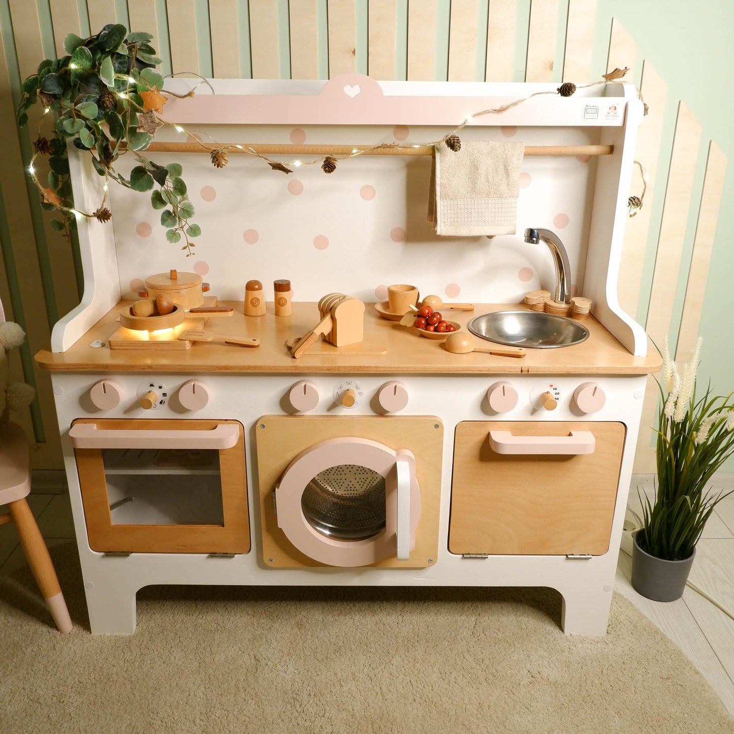 Customizable Wooden Play Kitchen | Best role playing game - Kids Wood Store